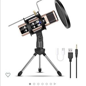 REMALL Voice Changer Microphone Podcast,Computer Microphone Live Streaming Phone